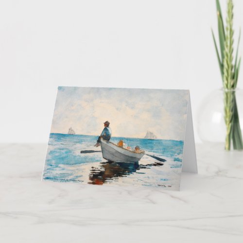 Boys In A Dory 1880 By Winslow Homer Thank You Card