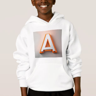 Boys Initial A Alphabet Monogram Hoodie