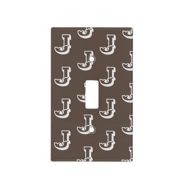 Boy's Initial Cowboy Light Switch Cover (Front)