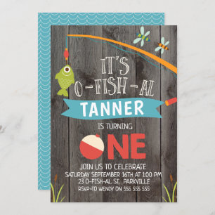 Boy's Its O-fish-al 1st Birthday Invitation