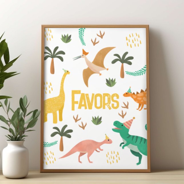 Boys Jurassic Dinosaur Party Favor Sign  (Creator Uploaded)
