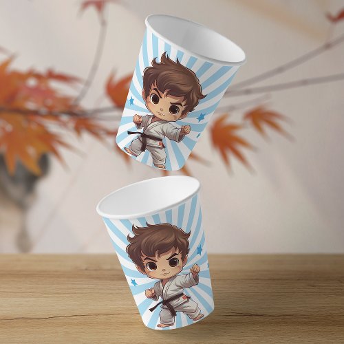 Boys Karate Martial Arts Birthday Party Paper Cups