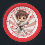 Boy's Karate Martial Arts Birthday Party Paper Plates<br><div class="desc">Boy's Karate Martial Arts Paper Plate - This karate/martial arts theme party plate has a real kick to it. Featuring a little boy martial arts master ready to strike and ready to earn a black belt in partying. The technique and spirit of martial arts run deep with many. Give your...</div>