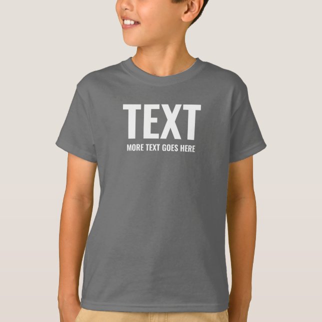 Boys Kids Best Modern Smoke Grey Template Cool T-Shirt (Front)