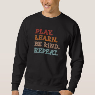 Boys Kids Unity day orange Play Learn Be kind Rep Sweatshirt