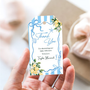 Boys Lemon Ciao Baby Italian Baby Shower Gift Tags