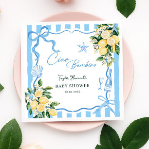 Boys Lemon Ciao Baby Italian Baby Shower Napkins