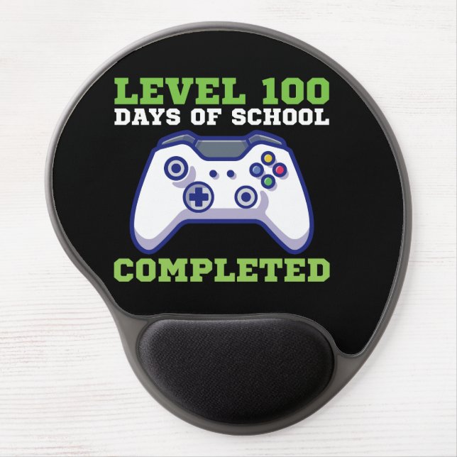Boys Level 100 Days Of School Completed  Gel Mouse Pad (Front)