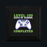 Boys Level 100 Days Of School Completed  Gift Box<br><div class="desc">100 Days Of School Shirt,  For Boys Level Completed Gamer</div>