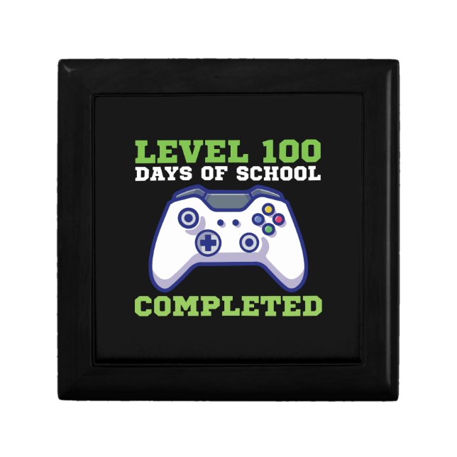 Boys Level 100 Days Of School Completed  Gift Box (Front)
