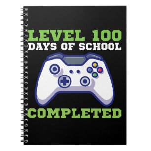 Boys Level 100 Days Of School Completed Notebook