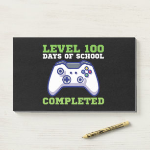 Boys Level 100 Days Of School Completed Post-it Notes