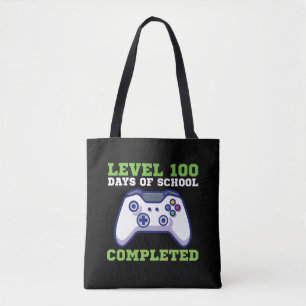 Boys Level 100 Days Of School Completed  Tote Bag
