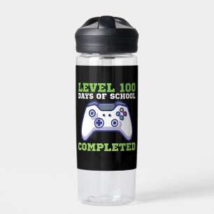 Boys Level 100 Days Of School Completed  Water Bottle
