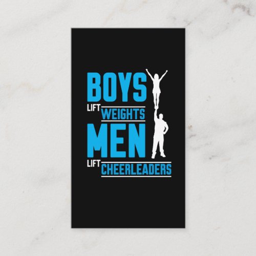 Boys Lift Weights Men Lift Cheerleader Business Card