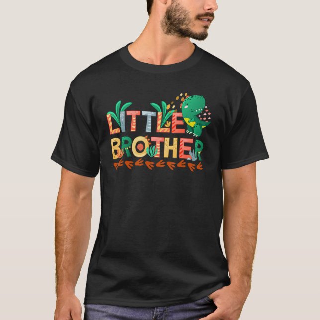 Boys Little Brother Dino T-Shirt (Front)