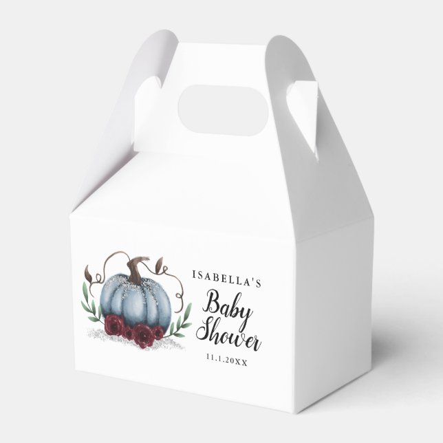 Boys Little Pumpkin Baby Shower Favor Boxes (Front Side)