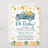 Boy's Little Pumpkin Baby Shower Invitation (Front)