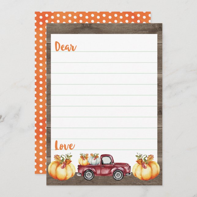 Boy's Little Pumpkin Time Capsule Cards (Front/Back)