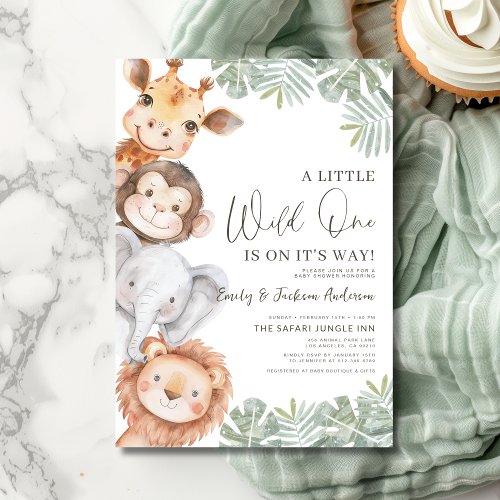 Safari baby shower invitation