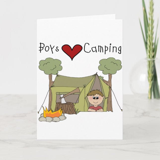 Boys Love Camping Card (Front)