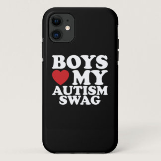 Boys Love My Autism Swag Awareness Heart iPhone 11 Case