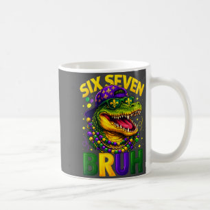 Boys Mardi Gras Six Seven Bruh Mardigator Alligato Coffee Mug