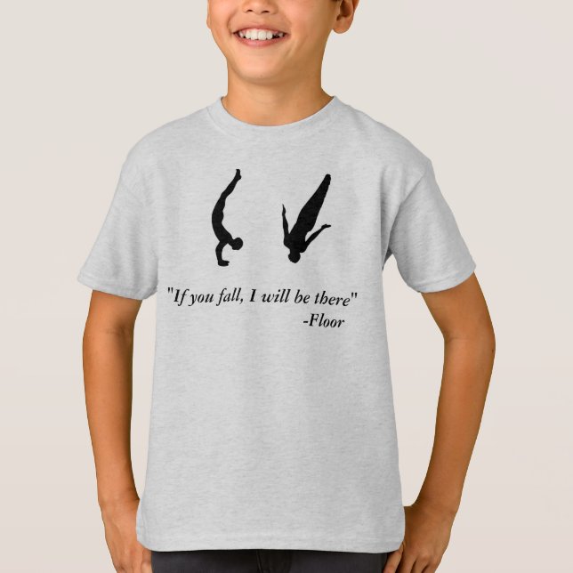 Boys Mens gymnastics tumbling trampoline shirt (Front)