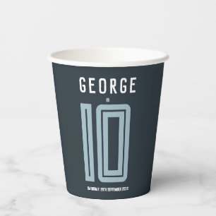 Boys Modern Blue Sports Kids Birthday Paper Cups