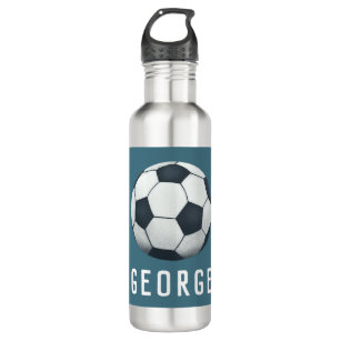 Soccer Fan Blue Thermos Bottle