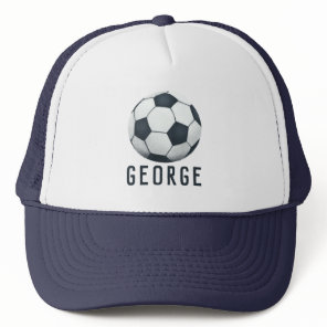 Boys Modern Blue Sporty Soccer Kids Trucker Hat