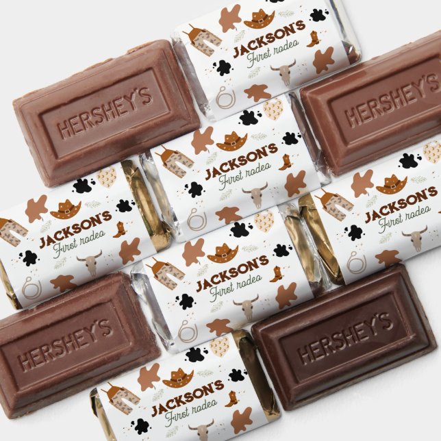 Boys My First Rodeo Cowboy 1st Birthday  Hershey's Miniatures (Assorted)
