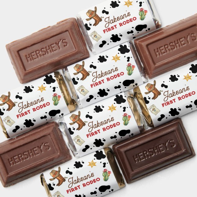 Boys My First Rodeo Cowboy 1st Birthday  Hershey's Miniatures (Assorted)