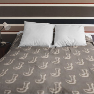 Boy's Name And Initial Rustic Duvet Cover