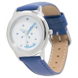 Boys Name Cool Cute Funny Jumbled Hours Blue Kids Watch