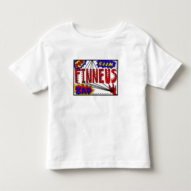 Boy's Name Finneus Spider Web Super Powers Toddler T-shirt (Front)