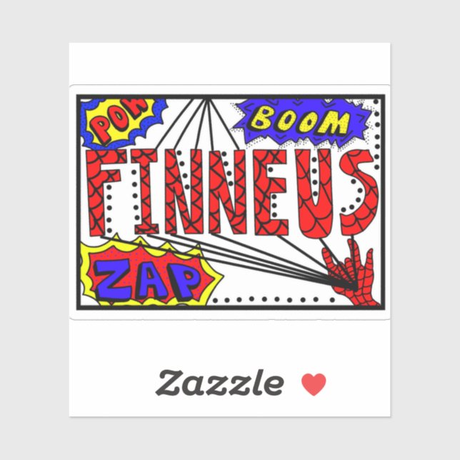 Boy's Name Finneus Sticker (Sheet)