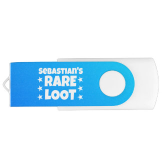 Boys Name Rare Loot Blue Stars Gamer Flash Drive