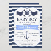 Boys Nautical Baby Shower Invitation (Front/Back)