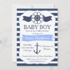 Boys Nautical Baby Shower Invitation