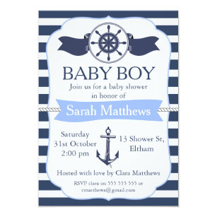 Nautical Baby Shower Invitations | Zazzle