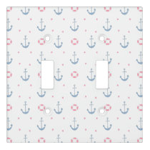 Boys Nautical Theme Pattern Kids Room Light Switch Cover