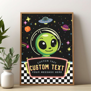Boys NeonGalaxy Custom Space Alien Sign