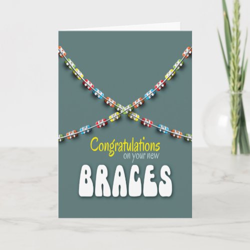 Boys New Braces Congratulations Card