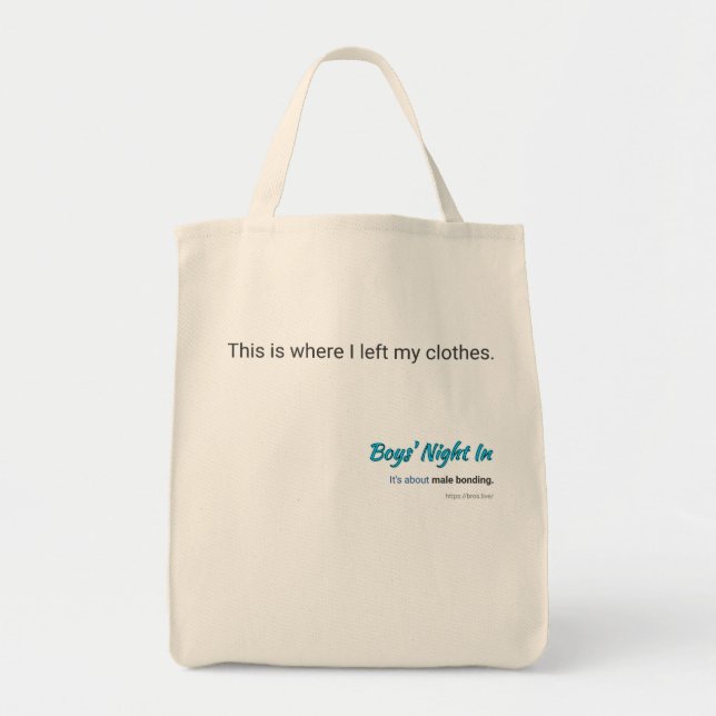 Boys' Night In tote bag (Front)