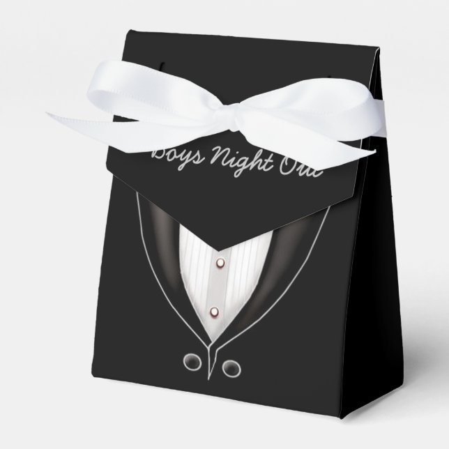 Boys Night Out Party Favor Boxes (Front Side)
