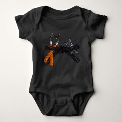 Boys Ninja Cool Disguise Costume Graphic Design Baby Bodysuit