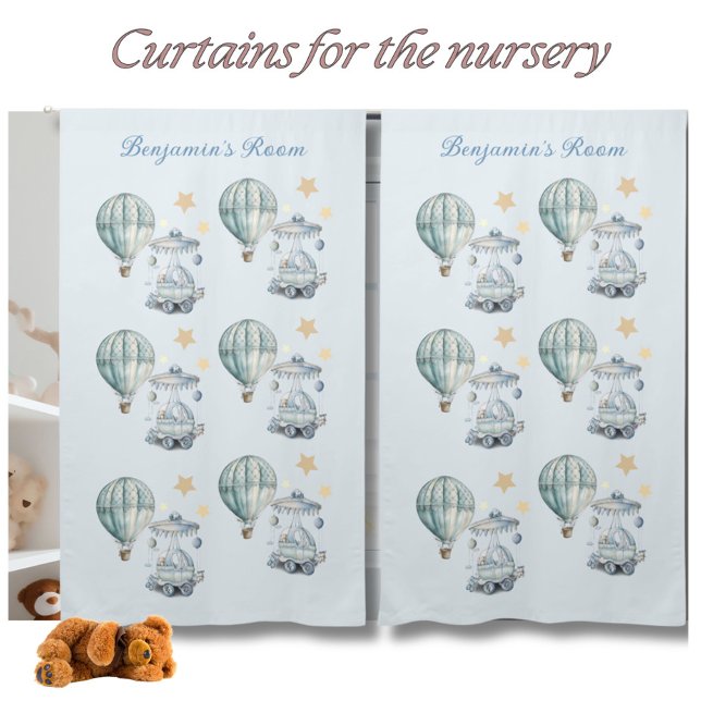 Boy's Nursery Hot Air Balloons  Blackout Curtains (Creator Uploaded)