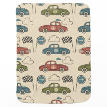Boys Nursery Set: Lil' Racer Baby Blanket