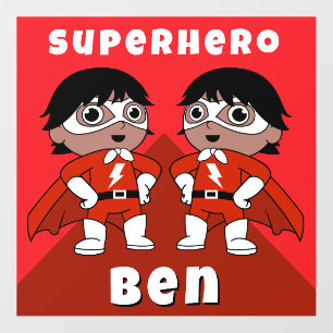 Boys Nursery Superhero Art Wall Decal